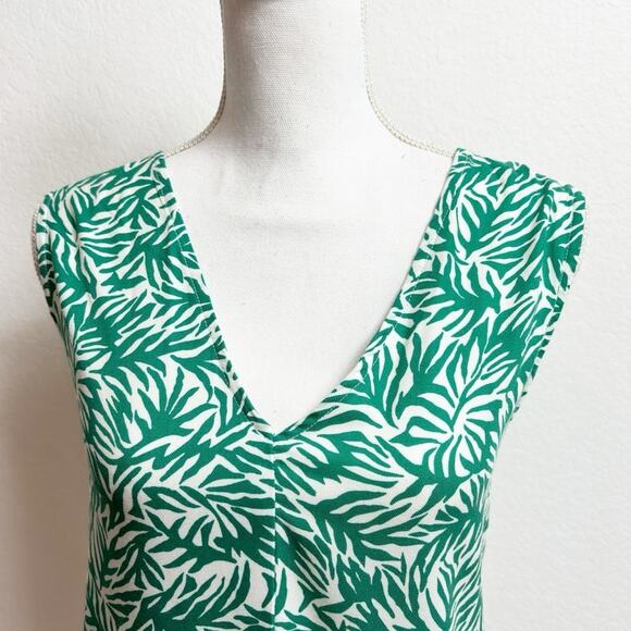 TOPSHOP TOP MATISSE BACK TIE TANK TOP GREEN LEAF SIZE US 10 NEW - Picture 5 of 6
